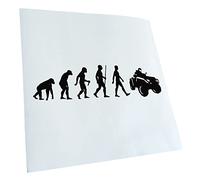 Kiwistar - Autoaufkleber - Evolution Quad Fahren Buggy - schwarz - 20x5cm - Heckscheibe Auto Aufkleber wetterfest für Kfz LKW Mofa Truck - Sticker außen selbstklebend Tuning Zubehör für Fenster