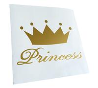 Kiwistar - Autoaufkleber - Gold - 40x28cm Princess - Heckscheibe Auto Aufkleber wetterfest für Kfz LKW Mofa Truck - Sticker außen selbstklebend Tuning Zubehör für Fenster Fahrzeug Scheibe