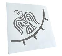 Kiwistar - Autoaufkleber - Grau - 30x26cm Odin Raven Banner - Viking - Heckscheibe Auto Aufkleber wetterfest für Kfz LKW Mofa Truck - Sticker außen selbstklebend Tuning Zubehör für Fenster Fahrzeug