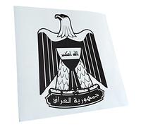 Kiwistar - Autoaufkleber - Irak Wappen - Mattschwarz - 60x43cm - Heckscheibe Auto Aufkleber wetterfest für Kfz LKW Mofa Truck - Sticker außen selbstklebend Tuning Zubehör für Fenster Fahrzeug Scheibe