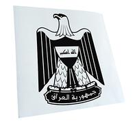 Kiwistar - Autoaufkleber - Irak Wappen - schwarz - 24x17cm - Heckscheibe Auto Aufkleber wetterfest für Kfz LKW Mofa Truck - Sticker außen selbstklebend Tuning Zubehör für Fenster Fahrzeug Scheibe
