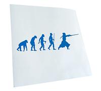 Kiwistar - Autoaufkleber - Kendo Kenjutsu Evolution - blau - 20x5,2cm - Heckscheibe Auto Aufkleber wetterfest für Kfz LKW Mofa Truck - Sticker außen selbstklebend Tuning Zubehör für Fenster Fahrzeug