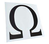 Kiwistar - Autoaufkleber - Mattschwarz - 10x10cm Omega Symbol - Heckscheibe Auto Aufkleber wetterfest für Kfz LKW Mofa Truck - Sticker außen selbstklebend Tuning Zubehör für Fenster Fahrzeug Scheibe