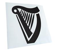 Kiwistar - Autoaufkleber - Mattschwarz - 11x9cm Harfe - Heckscheibe Auto Aufkleber wetterfest für Kfz LKW Mofa Truck - Sticker außen selbstklebend Tuning Zubehör für Fenster Fahrzeug Scheibe