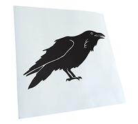 Kiwistar - Autoaufkleber - Mattschwarz - 16,5x10cm Rabe Krähen Corvus - Heckscheibe Auto Aufkleber wetterfest für Kfz LKW Mofa Truck - Sticker außen selbstklebend Tuning Zubehör für Fenster Fahrzeug