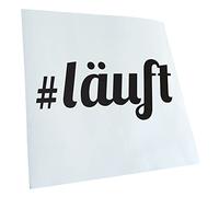 Kiwistar - Autoaufkleber - Mattschwarz - 20x9cm Läuft - Heckscheibe Auto Aufkleber wetterfest für Kfz LKW Mofa Truck - Sticker außen selbstklebend Tuning Zubehör für Fenster Fahrzeug Scheibe