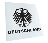 Kiwistar - Autoaufkleber - Mattschwarz - 40x31cm Deutschland Bundesadler - Heckscheibe Auto Aufkleber wetterfest für Kfz LKW Mofa Truck - Sticker außen selbstklebend Tuning Zubehör für Fenster