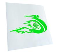 Kiwistar - Autoaufkleber - Neongrün - 60x30cm Turboschnecke - Speedracing - Antrieb - Heckscheibe Auto Aufkleber wetterfest für Kfz LKW Mofa Truck - Sticker außen selbstklebend Tuning Zubehör für