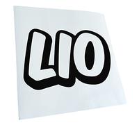 Kiwistar - Autoaufkleber - Schwarz - 16x10cm - Lio Vorname Jungen Sticker - Heckscheibe Auto Aufkleber wetterfest für Kfz LKW Mofa Truck - Sticker außen selbstklebend Tuning Zubehör für Fenster