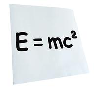 Kiwistar - Autoaufkleber - Schwarz - 20x6cm E=mc2 - e = mc2 Einstein - Heckscheibe Auto Aufkleber wetterfest für Kfz LKW Mofa Truck - Sticker außen selbstklebend Tuning Zubehör für Fenster Fahrzeug