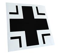 Kiwistar - Autoaufkleber - Schwarz - 24x24cm Bundeswehr Kreuz - Heckscheibe Auto Aufkleber wetterfest für Kfz LKW Mofa Truck - Sticker außen selbstklebend Tuning Zubehör für Fenster Fahrzeug Scheibe