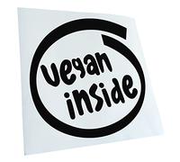 Kiwistar - Autoaufkleber - Schwarz - 24x24cm vegan inside - Heckscheibe Auto Aufkleber wetterfest für Kfz LKW Mofa Truck - Sticker außen selbstklebend Tuning Zubehör für Fenster Fahrzeug Scheibe