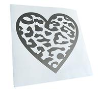 Kiwistar - Autoaufkleber - Silber - 11x10cm Leopard - Heckscheibe Auto Aufkleber wetterfest für Kfz LKW Mofa Truck - Sticker außen selbstklebend Tuning Zubehör für Fenster Fahrzeug Scheibe