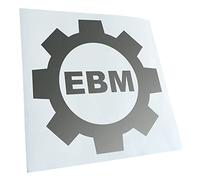 Kiwistar - Autoaufkleber - Silber - 11x11cm Ebm Zahnrad - Heckscheibe Auto Aufkleber wetterfest für Kfz LKW Mofa Truck - Sticker außen selbstklebend Tuning Zubehör für Fenster Fahrzeug Scheibe