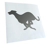 Kiwistar - Autoaufkleber - Silber - 17x11cm Windhund - Heckscheibe Auto Aufkleber wetterfest für Kfz LKW Mofa Truck - Sticker außen selbstklebend Tuning Zubehör für Fenster Fahrzeug Scheibe