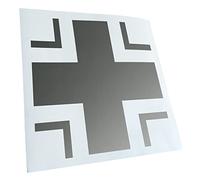 Kiwistar - Autoaufkleber - Silber - 40x40cm Bundeswehr Kreuz - Heckscheibe Auto Aufkleber wetterfest für Kfz LKW Mofa Truck - Sticker außen selbstklebend Tuning Zubehör für Fenster Fahrzeug Scheibe