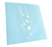 Kiwistar - Autoaufkleber - Weiß - 20x7cm Katze - Heckscheibe Auto Aufkleber wetterfest für Kfz LKW Mofa Truck - Sticker außen selbstklebend Tuning Zubehör für Fenster Fahrzeug Scheibe