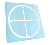 Kiwistar - Autoaufkleber - Weiß - 30x30cm Fadenkreuz Zielfernrohr - Heckscheibe Auto Aufkleber wetterfest für Kfz LKW Mofa Truck - Sticker außen selbstklebend Tuning Zubehör für Fenster Fahrzeug