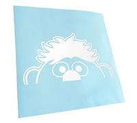 Kiwistar - Autoaufkleber - Weiß - 40x21cm Halber Ernie - Heckscheibe Auto Aufkleber wetterfest für Kfz LKW Mofa Truck - Sticker außen selbstklebend Tuning Zubehör für Fenster Fahrzeug Scheibe