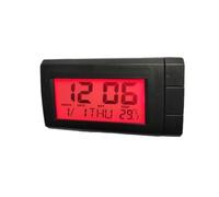 KIXZSAZ ABS Auto Digitaluhr Datumsanzeige Ersatz Batteriebetriebene Selbstklebende Armaturenbrett Home Fahrzeuguhren Temperaturmesser