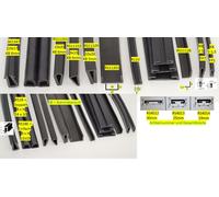 KL1U Kantenschutzprofil Fassungsprofil Keder Moos Gummi EPDM U Profil Glas Blech