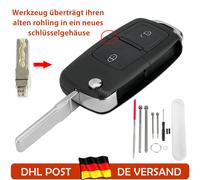 Klapp Autoschlüssel Rohling Werkzeug Für VW Seat Skoda Golf IV Bora T5 Multivan