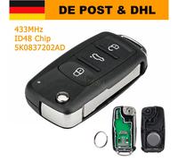 Klapp Funk Schlüssel 5K0837202AD 433MHz für VW Golf Mk6 Polo Tiguan Beetle Up