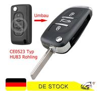 Klapp Schlüssel 3 Tasten Ersatz Gehäuse CE0523 für Peugeot 207 307 308 3008 5008