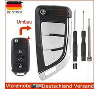 Klapp Schlüssel 3 Tasten Gehäuse Auto für VW Golf 6 UP Polo Tiguan Skoda Seat