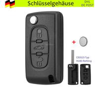 Klapp Schlüssel 3 Tasten Gehäuse HU83 für Peugeot Citroen Berlingo Jumpy 407 C4