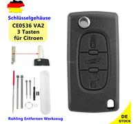 Klapp Schlüssel Ersatz Gehäuse CE0536 VA2 für Peugeot 207 307 308 407 3008 5008