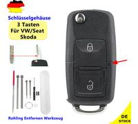 Klapp Schlüssel Gehäuse 2 Tasten für VW Golf Bora Sharan T5 SKODA Fabia Octavia