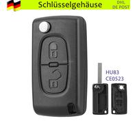 Klapp Schlüssel Gehäuse CE0523 für Citroen C2 C3 C4 Berlingo Peugeot 207 3008