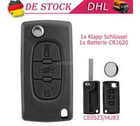 Klapp Schlüssel Gehäuse CE0523 HU83 für Peugeot 207 307 308 407 Expert Partner