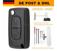 Klapp Schlüssel Gehäuse für Citroen C2 C3 C4 Berlingo Peugeot 207 3008 Werkzeug