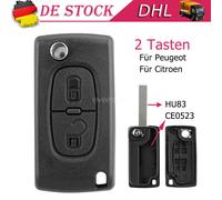 Klapp Schlüssel Gehäuse für Peugeot 207 307 308 408 Boxer Partner Citroen C2 C3