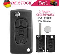Klapp Schlüssel Gehäuse für Peugeot 308 207 307 CC RCZ Expert Citroen C2 C3 C5