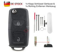 Klapp Schlüssel Gehäuse für VW Seat Skoda Golf 4 Bora Polo 9 T5 Sharan Multivan