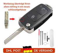 Klapp Schlüssel Gehäuse für VW Skoda Seat Amarok T5 T6 Transporter Sharan Caddy