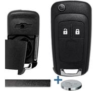 Klapp Schlüssel Gehäuse Funk Fernbedienung Rohling HU100 für Chevrolet Batterie
