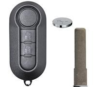 Klapp Schlüssel Gehäuse Funkschlüssel Fernbedienung Autoschlüssel 2 Tasten Rohling + Batterie ab 2006 für FIAT/Iveco