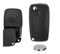 Klapp Schlüssel Gehäuse Funkschlüssel Fernbedienung Autoschlüssel 2 Tasten Rohling SIP22 + Batterie für FIAT/Iveco/Lancia/Peugeot/Citroen