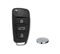 Klapp Schlüssel Gehäuse Funkschlüssel Fernbedienung Autoschlüssel HAA + Batterie kompatibel mit Audi