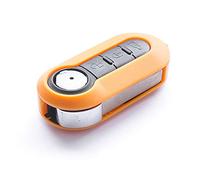 Klapp Schlüssel Gehäuse Funkschlüssel Fernbedienung Autoschlüssel Rohling SIP22 Cover ORANGE kompatibel mit OPEL/FIAT/Peugeot/Citroen