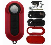 Klapp Schlüssel Gehäuse Funkschlüssel Fernbedienung Autoschlüssel Rohling SIP22 Cover ROT kompatibel mit OPEL/FIAT/Peugeot/Citroen