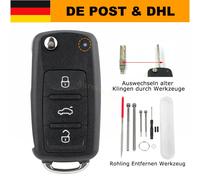 Klapp Schlüssel Gehäuse HU66 Für VW Golf T5 EOS Tiguan Passat Beetle Seat Skoda