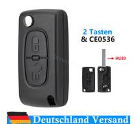 Klapp Schlüssel Gehäuse HU83 für Peugeot 207 307 308 807 5008 2 Tasten CE0536