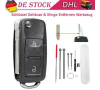 Klapp Schlüssel Gehäuse Rohling 2 Tasten Für VW Golf Bora Sharan T5 Skoda Seat