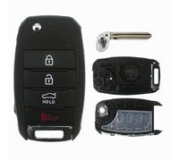 Klapp Schlüssel Gehäuse Rohling für KIA 4 Tasten panic Funk Fernbedienung
