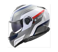 LS2, Modularer Motorradhelm STROBE II MONZA White Blue Red, XL